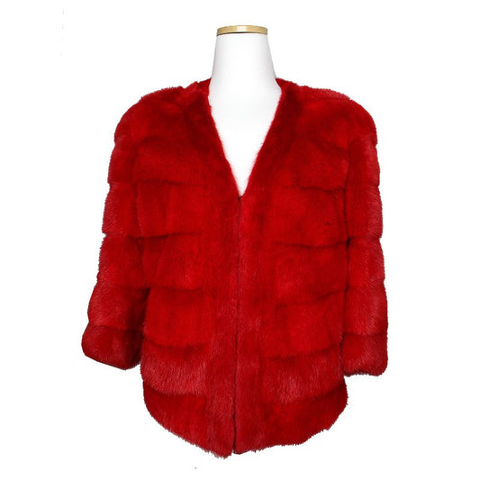 OTHER BRAND Napa Rot Mink Pelzjacke 44, 55 120433366