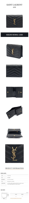 SAINT LAURENT Matelassé-Kartenetui 668290-BOWA1-1000 31709696 [P]
