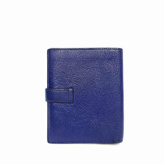 Hermes Chevre Vean Compact Wallet Gold Navy 1561 120550652