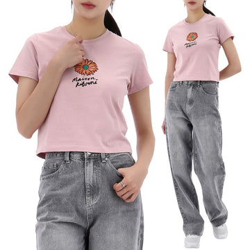 MAISON KITSUNE Schwebendes Blumen Baby T-Shirt MISTPINK MW00123KJ0008 84102314