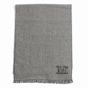 MaxMara Wool Cashmere Scarf Black White 120608962