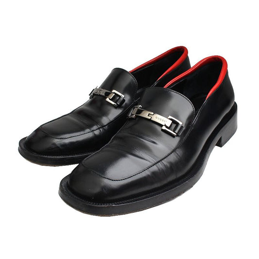 Gucci Red Trim Black Loafer 36.5 C 120626475