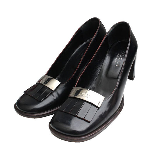 GUCCI Schwarze Chunky-High-Heels Schuhe 37,5 120626928