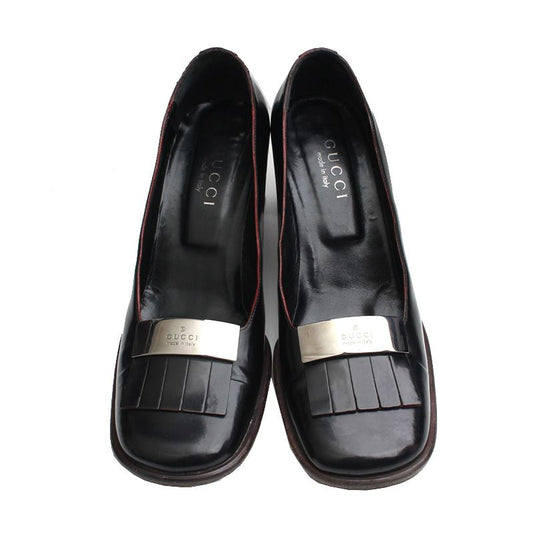 GUCCI Schwarze Chunky-High-Heels Schuhe 37,5 120626928