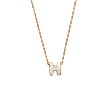 HERMES Mini Pop H Damen Halskette in Gelbgold Blan H147992F 49 120678260