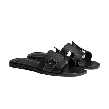 Hermes Women's Sandals Slippers Noir H021056Z 01375 120800346 [P]