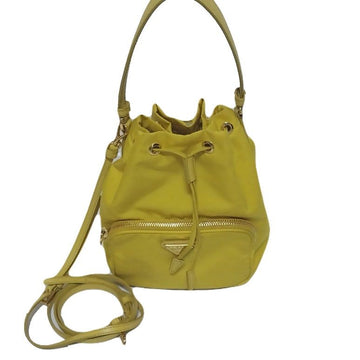 PRADA 1BH038 Gelb Duet Re-Nylon Bucket Bag Schultertasche Crossbody 1BH038 120813052