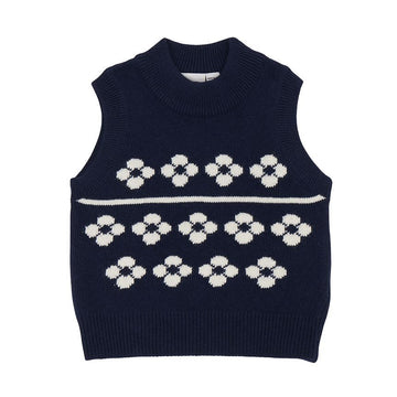 Mini Rodini Kids Knit Vest 2472010660 BLUE 120813365
