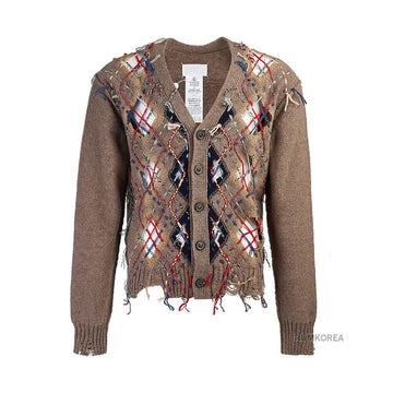 Maison Margiela Argyle Cutout Cardigan for Men 121052245