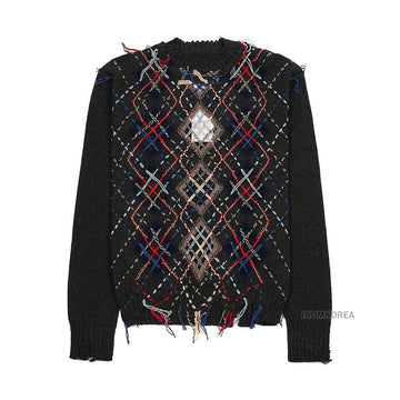 MAISON MARGIELA アーガイルカットアウトニット 121052259
