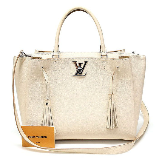 LOUIS VUITTON M54265 クリームベージュ カーフスキン シルバートーン ラックミト ティアドロップ 2WAY 121052379