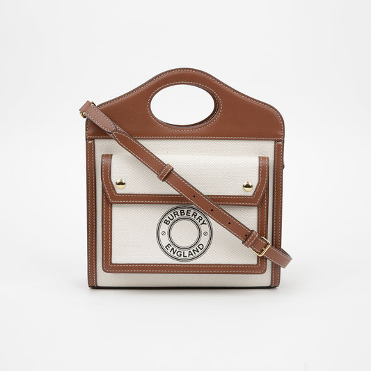 BURBERRY ポケットミニトートショルダーバッグ 8028062 120467184