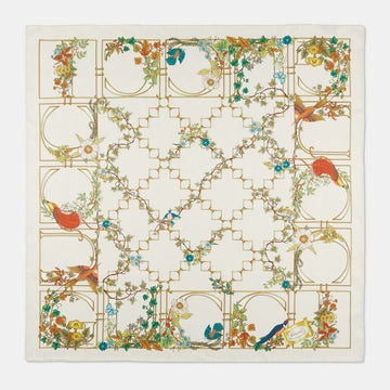 Gucci Animal/Floral Print Silk Scarf 777353 3G001 9200 121055381