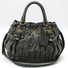 Prada BN1792 Gray Pocono Tessuto Gaufre Gold Shoulder Bag 121057013 [P]