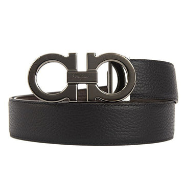 SALVATORE FERRAGAMO Gürtel 679710 0689134 NERO/HICKORY 53611324