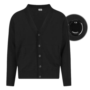 CP COMPANY レンズ ワッペン Vネック ポケット カーディガン ブラック 16CMKN054A 004037A 999 157091819