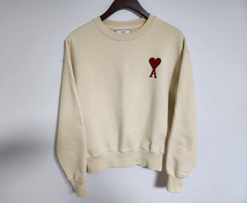 AMI XXS ビッグハート刺繍ユニセックススウェット H20HJ034 747 121129915