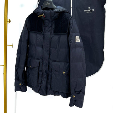 MONCLER モンクレール ガンマブルー パディング フード ジャンパー ネイビー 121183853