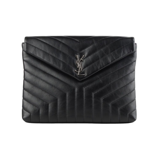 SAINT LAURENT マトラッセ フラップ ルル クラッチ シルバー 483236/33972Y 121183980