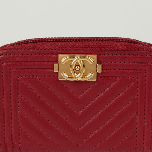 CHANEL A80602 Boy Zipper Card Holder 121053328