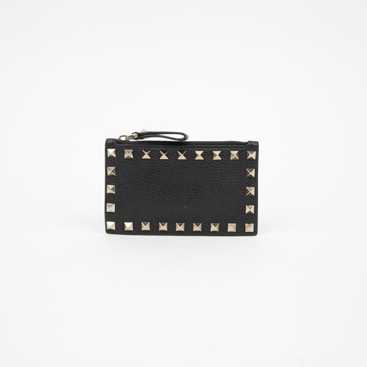 Valentino Rockstud Zip Card Case Wallet 2W2P0548 121089077