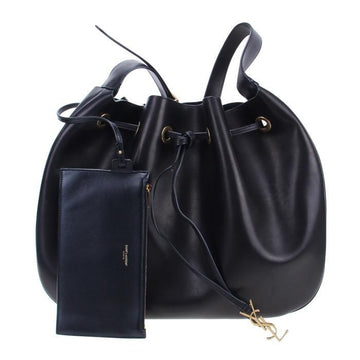 SAINT LAURENT ラージフラットホーボーバッグ stamp: 697941 AAAMD 1000 36782096