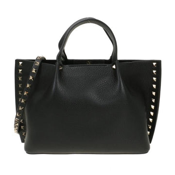 Valentino Rockstud Leather Tote Bag / 3W2B0L32VSF 0NO 58516855