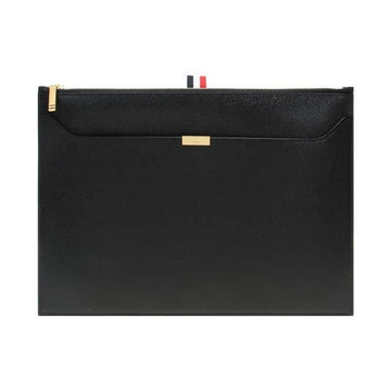 THOM BROWNE レザー ドキュメント クラッチバッグ 32984835