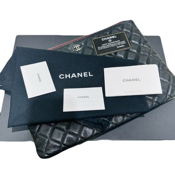 CHANEL Klassisches Caviar-Large CC Clutch in Schwarz 24er A82552 121251450