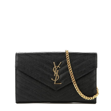 SAINT LAURENT Monogram Kreuztasche mit goldenen Details 24FW (377828 BOW01 1000) 121287506