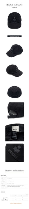 ISABEL MARANT TYRON ロゴ キャップ 23PCQ001XFA-A1C40A-01BK 44898142 [P]