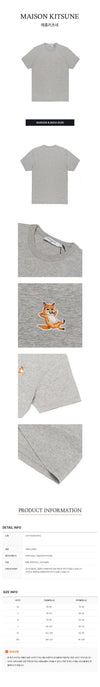 MAISON KITSUNE Classic T-Shirt mit Fox-Patch 45555759 [P]