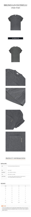 BRUNELLO CUCINELLI ターンアップスリーブポケットTシャツ 67233292 [P]