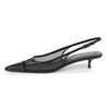 SAINT LAURENT 女性メッシュスリングバックヒール 98083488 [P]
