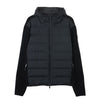 Moncler Matte Black Men's Hooded Mixed Padding Wool Zip-Up Jacket 9B00010 M1122 999 121295049 [P]