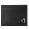 Prada Triangle Logo Saffiano Card Holder Wallet 41426450 [P]