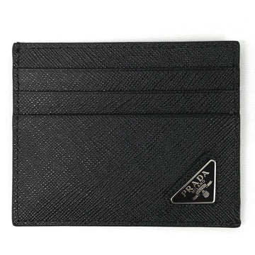 Prada Triangle Logo Saffiano Card Holder Wallet 41426450