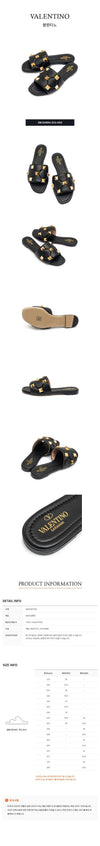 Valentino Roman Stud Flat Slide Sandals 55823999 [P]