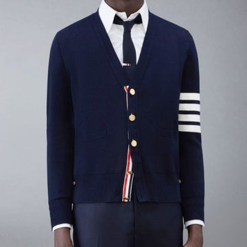 THOM BROWNE 4-Streifen Milano-Stich Cardigan 00219 415 121376158