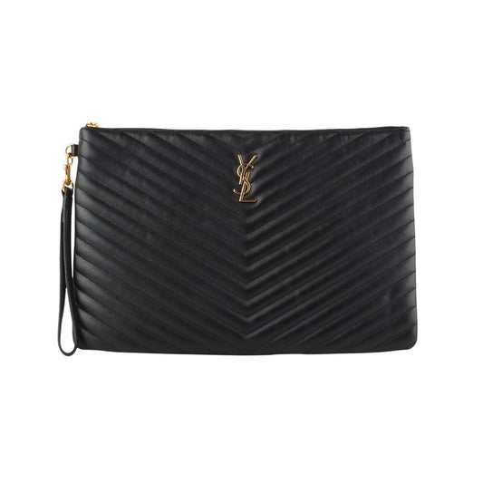 SAINT LAURENT 440222 モノグラム マトラッセ ドキュメント ホルダー クラッチバッグ ラージ 33997 121411083