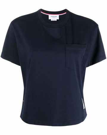 Thom Browne Women's Boxy Fit Pocket Short Sleeve T-Shirt 121423576