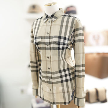 Burberry Women's Classic Check Long Sleeve Shirt Chino 40503861 121526054