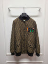 Fendi FF Monogram Jacquard Logo Patch Bomber Jacket 121526320 [P]