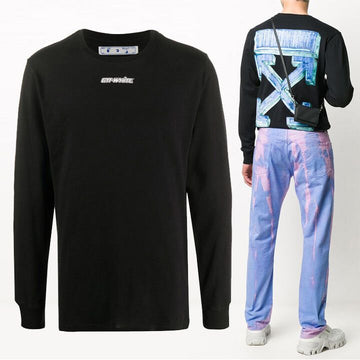 OFF WHITE マーカーアロープリンティングロングスリーブOMAB001E20JER0031045 152795166