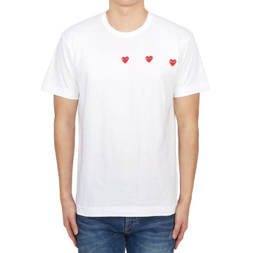 Comme Des Garcons Triple Red Heart T-Shirt AX T337 051 3 (Unisex) 121589568