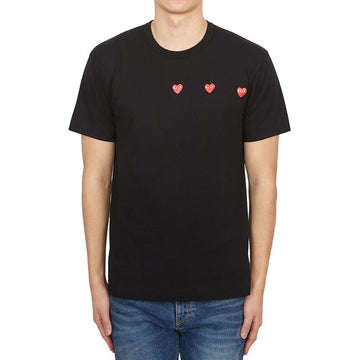 Comme Des Garcons Triple Red Heart Short Sleeve T-Shirt AX T337 051 1 121589567