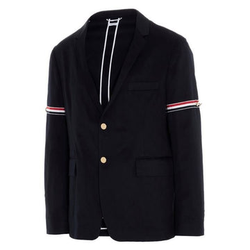 THOM BROWNE Klassische Jacke mit Armband in Navy MJU527A 03788 415 121636964 [P]
