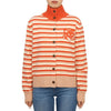 MAISON KITSUNE Fuchs Kopf Streifen Damen Strickjacke NW00503KM0329 0019 121649166 [P]
