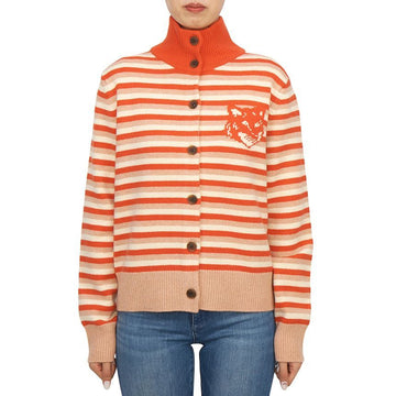 Maison Kitsune Foxhead Stripe Women's Cardigan NW00503KM0329 0019 121649166