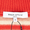 MAISON KITSUNE Fuchs Kopf Streifen Damen Strickjacke NW00503KM0329 0019 121649166 [P]